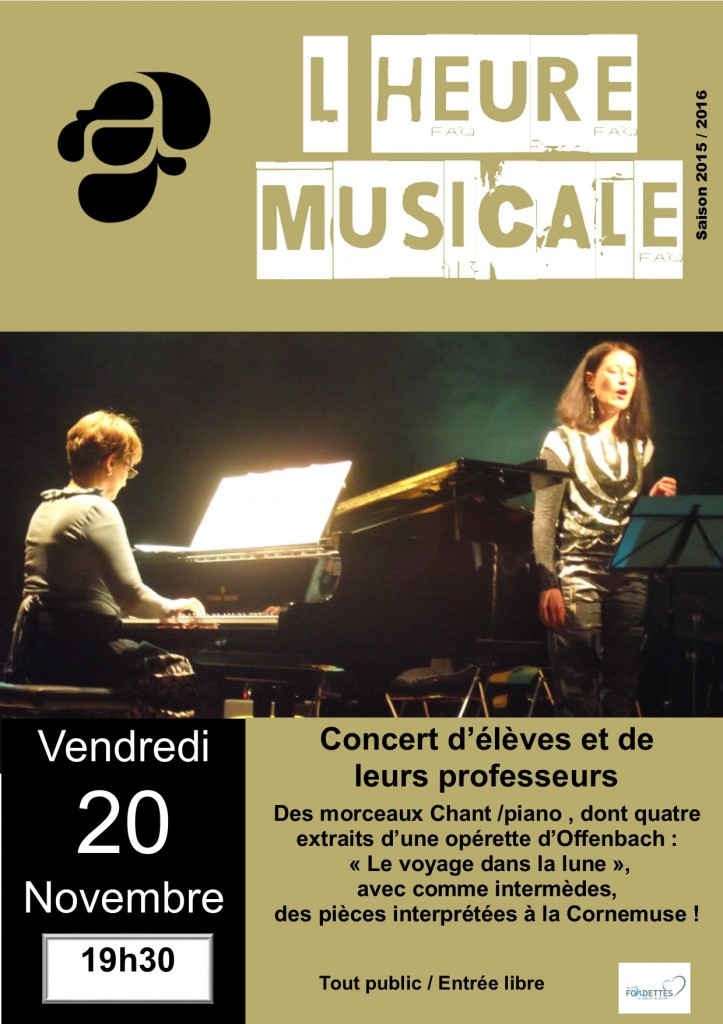 affiche heure musicale  20 mars
