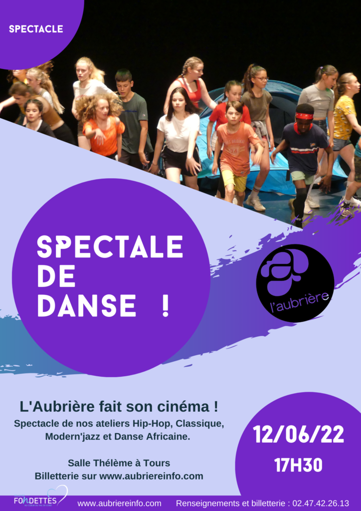 affiche spectacle de danse 12 juin 2022