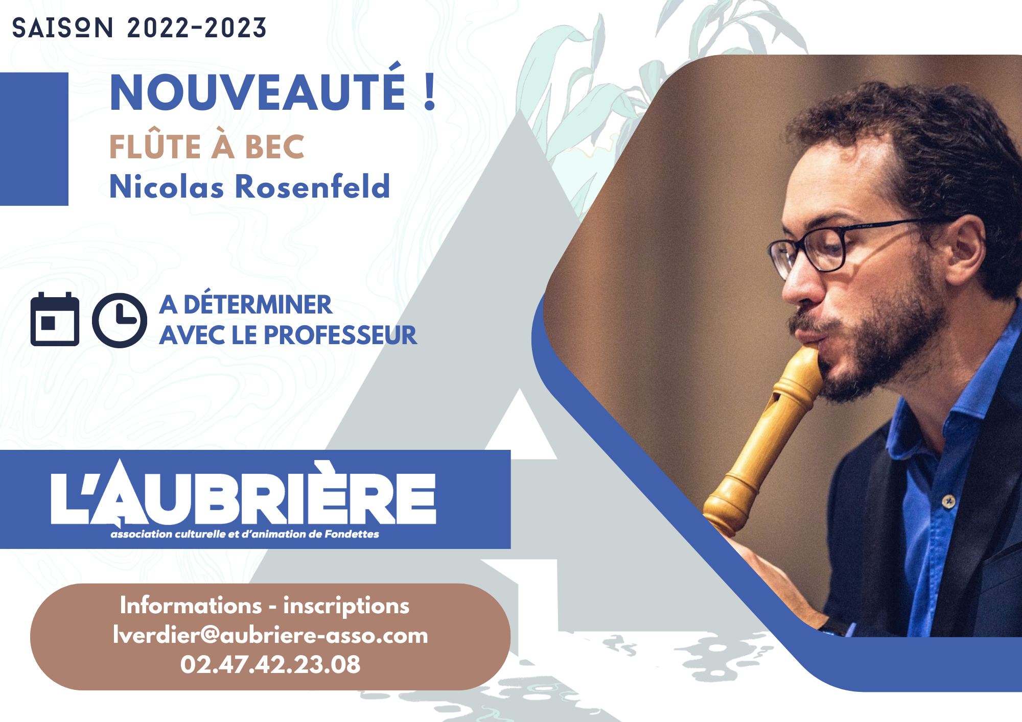 Nouveauté ! de la flûte à bec au Pôle des Arts. Association